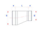 Asymmetrische reductie 200/180 Safe