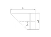 Sifflet grillages inox diam.630 avec joint 45 