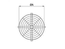 Veiligheidsrooster voor wandventilator PLM EC