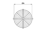 Veiligheidsrooster voor wandventilator PLM EC800